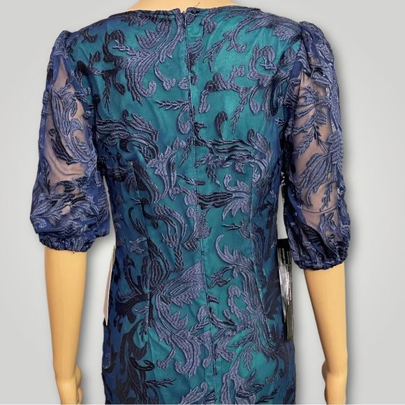 ☀️☀️☀️ JS Celestial Embroidered Cocktail Dress Size 4 - Picture 8 of 11